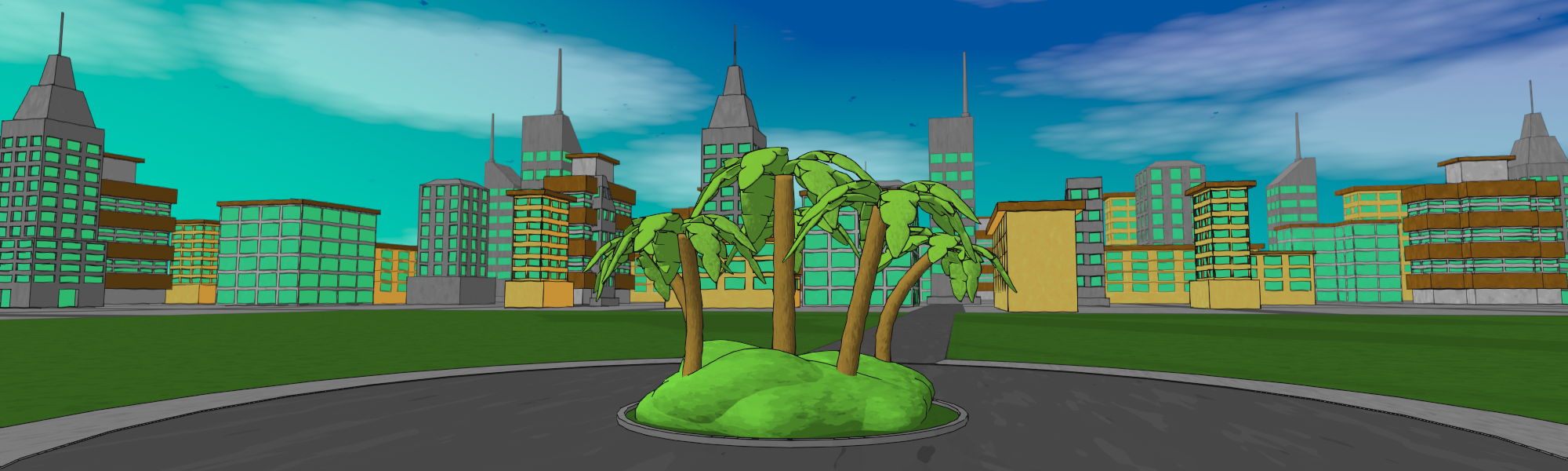 A wide, landscape photograph of Straytown.